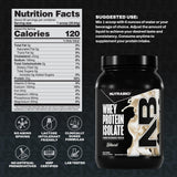 NutraBio Whey Aislado, cuchara de medición para porciones precisas.