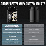 NutraBio Whey Aislado, etiqueta nutricional clara para controlar carbohidratos.
