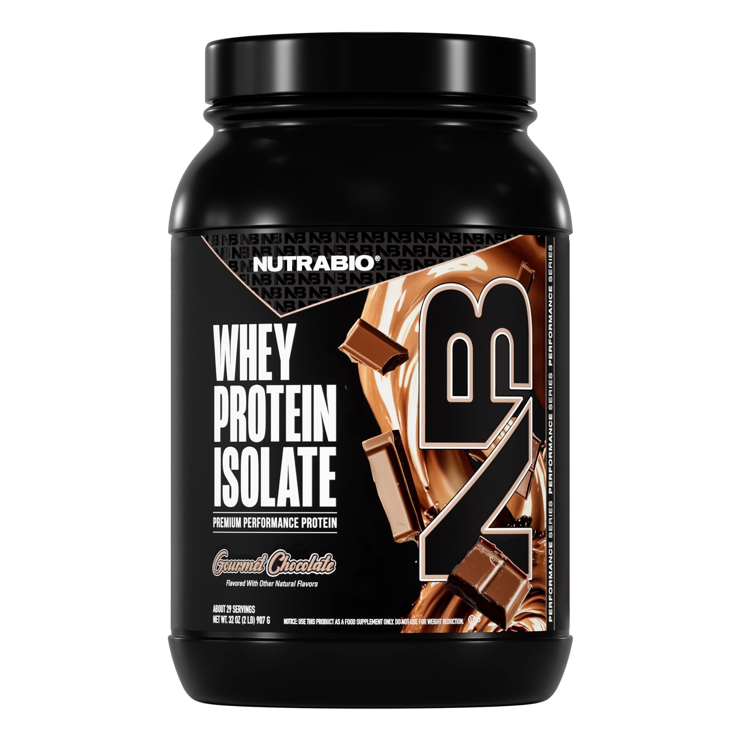 NutraBio Whey Isolate en envase de alta calidad para entrenamientos