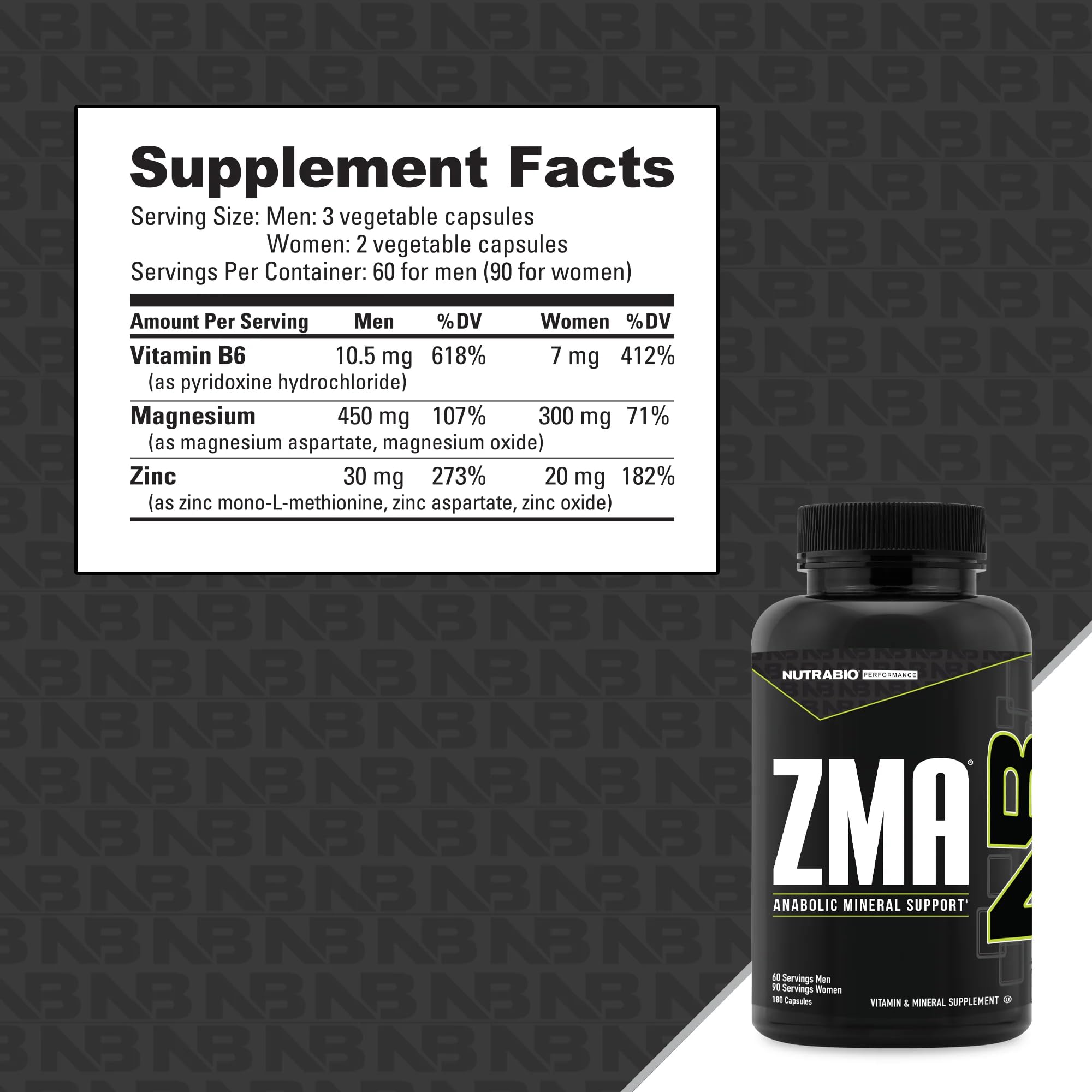 NutraBio ZMA: botella abierta para fácil acceso a las cápsulas