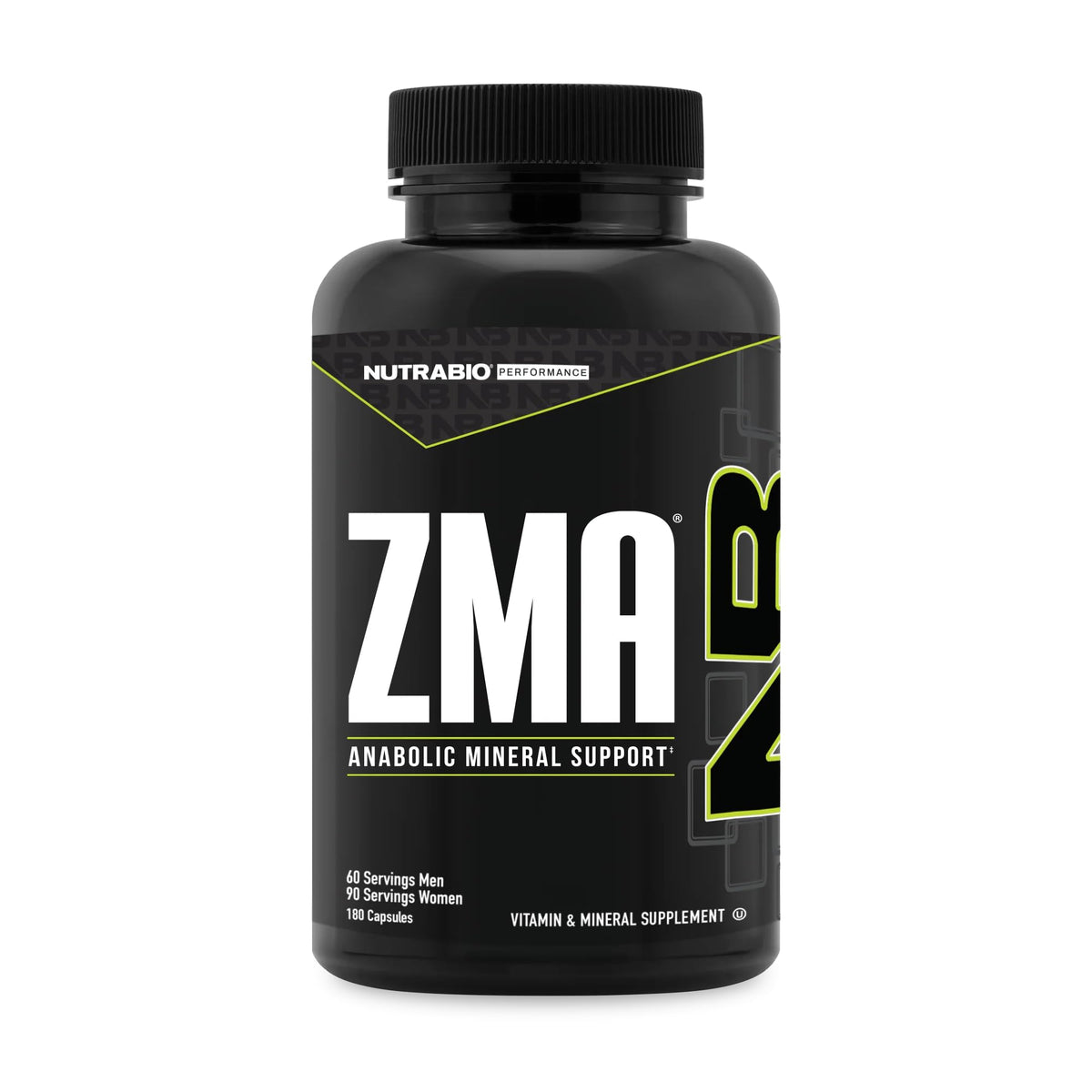 NutraBio ZMA: cápsulas en botella para apoyo muscular y recuperación