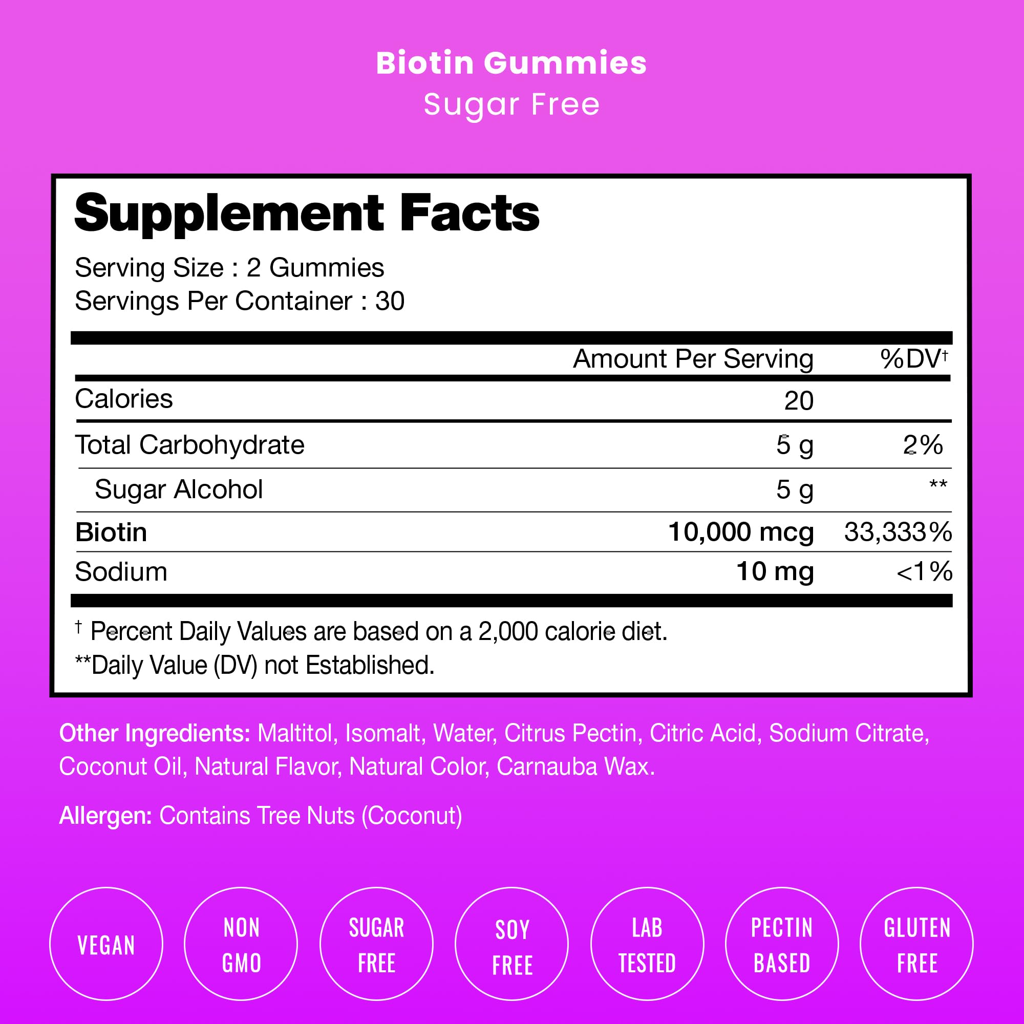 NutraChamps Biotina – sabor frambuesa, gominolas veganas para uso diario.