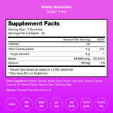 NutraChamps Biotina – sabor frambuesa, gominolas veganas para uso diario.