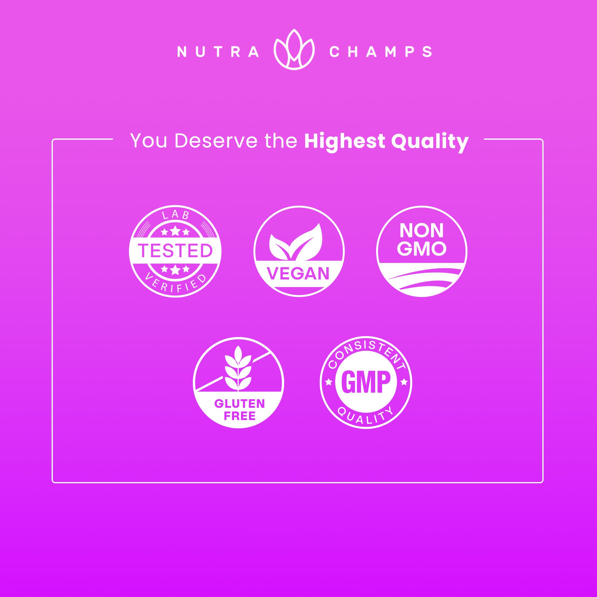NutraChamps Biotina 10000 mcg – envase de dos, libre de alérgenos.