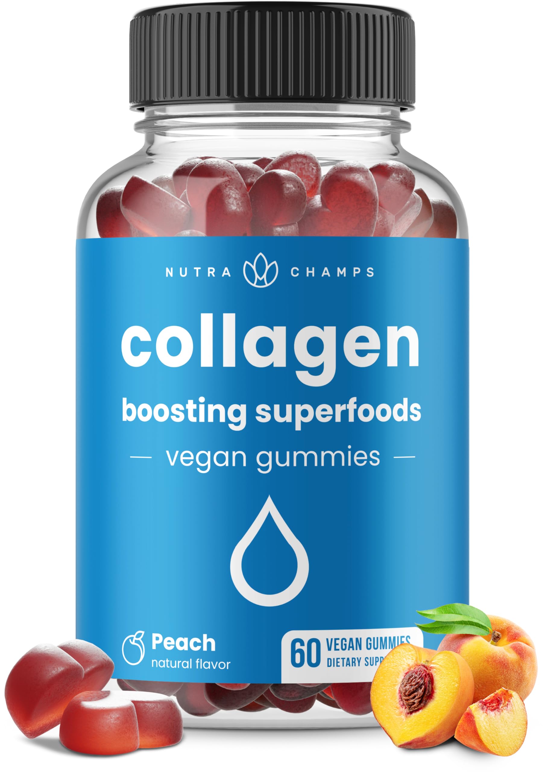 NutraChamps Collagen Gummies brillo-piel: apoyo para piel radiante