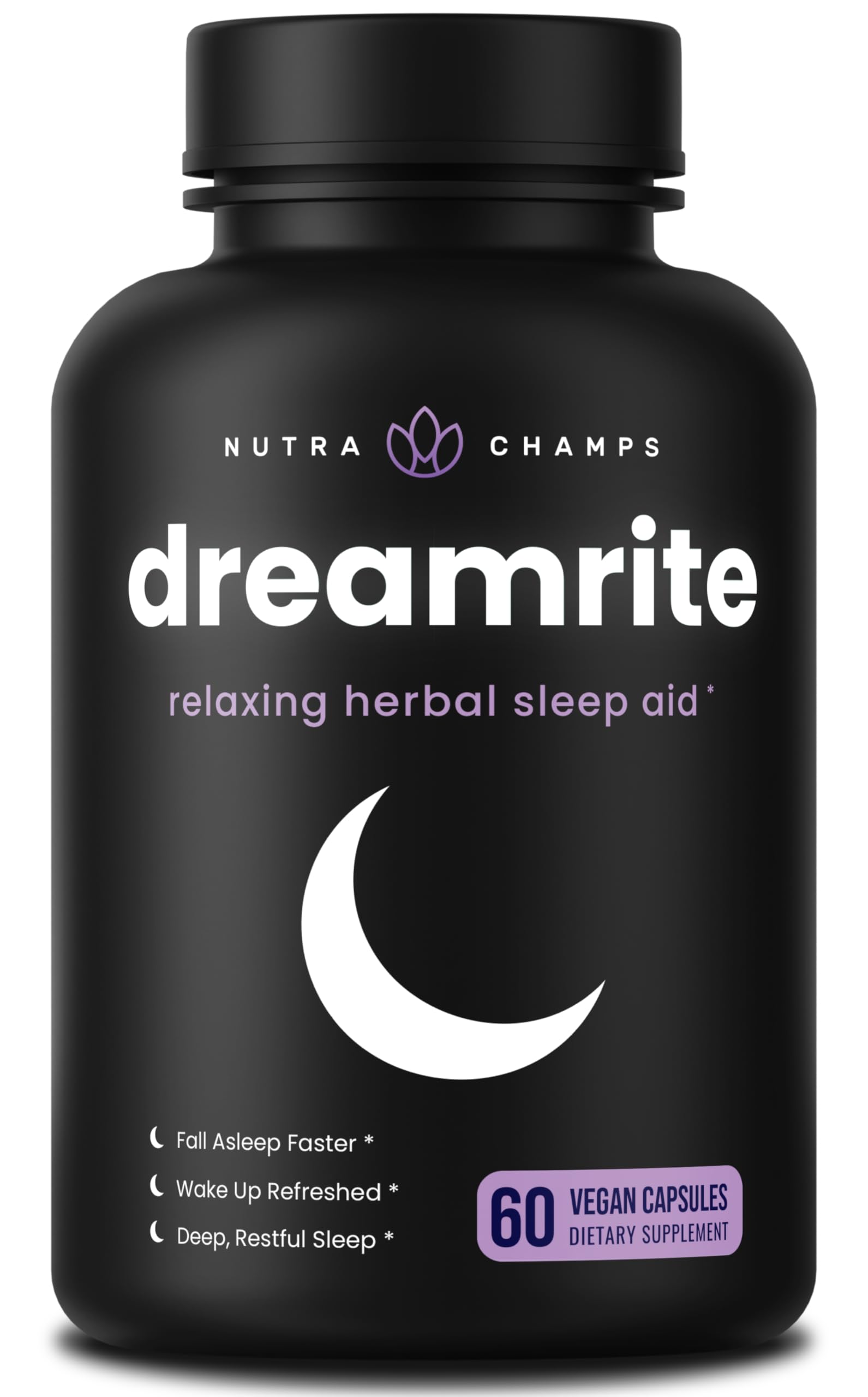 NutraChamps dormir 10 en 1 cápsulas, apoyo para sueño profundo.