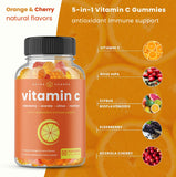NutraChamps gomitas vitamina C, sabor cereza, snack sabroso con beneficios antioxidantes.