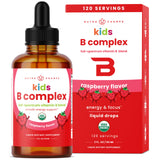 NutraChamps Kids B Complex: botella de gotas para energía diaria en niños.