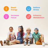 NutraChamps Kids B Complex: niño sonriente con energía.