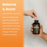 NutraChamps Maca Orgánica mezcla de raíces negra, roja y amarilla