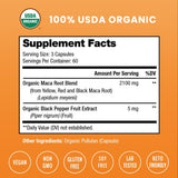 NutraChamps Maca Orgánica: cápsulas en primer plano para energía diaria