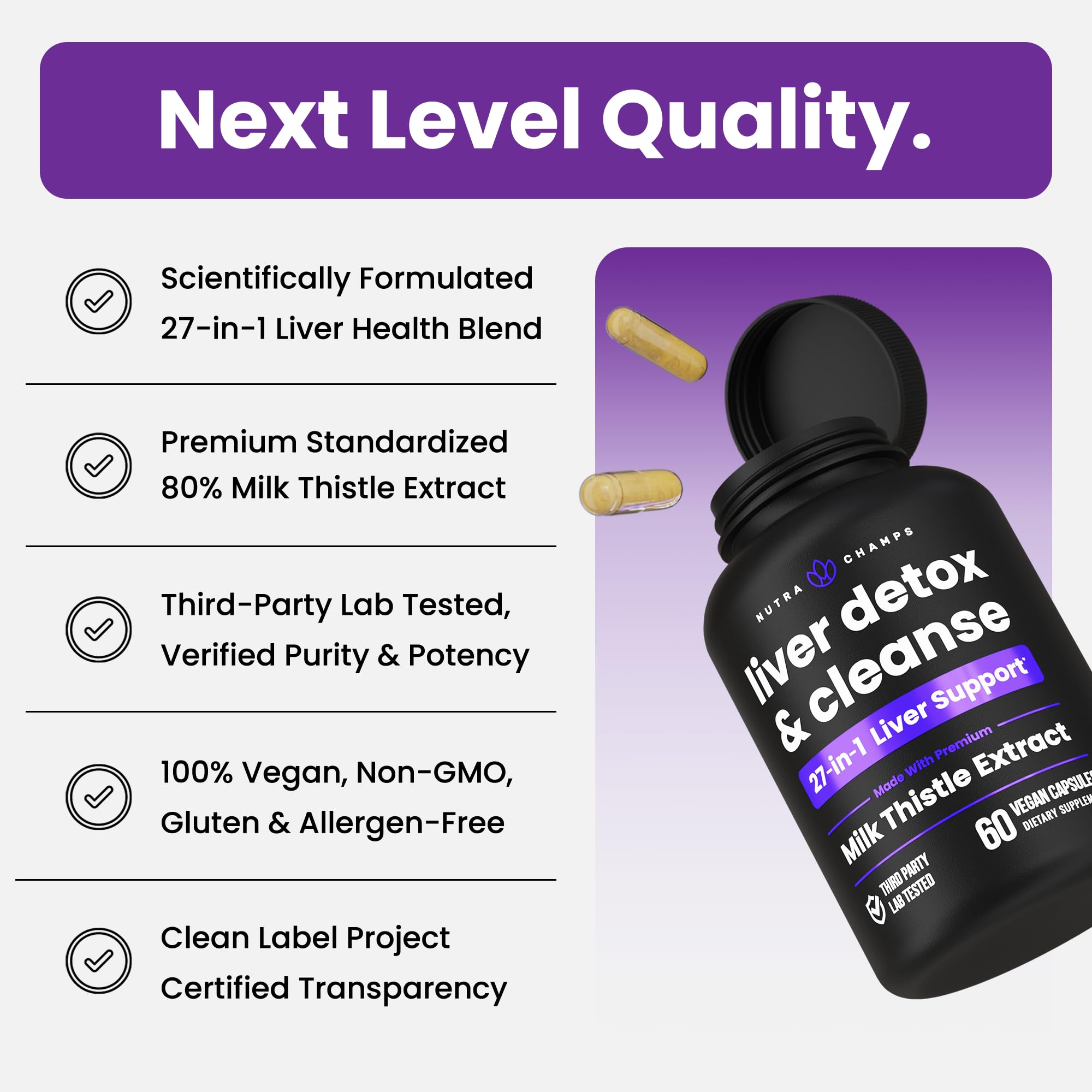 NutraChamps raíz chicoria proporciona soporte digestivo diario
