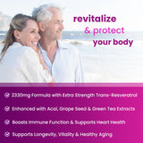 NutraChamps Resveratrol botella cápsulas, práctica para la rutina diaria.