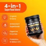 NutraChamps Super Greens cuchara medidora: dosis rápida para un batido saludable.