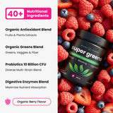 NutraChamps Super Greens mezcla de frutas y verduras, sabor equilibrado para batidos