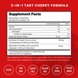 NutraChamps Tart Cherry Gummies, etiqueta frontal visible, sabor a cereza natural para snack saludable.