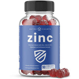 NutraChamps Zinc Gummies en envase, conveniente dosis diaria para apoyar defensas.