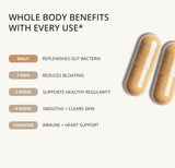 Nutragenis Akkermansia etiqueta del bote con información de dosis.