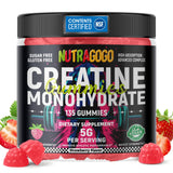 NUTRAGOGO Creatina Gominolas en botella para entrenamiento diario.