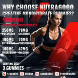 NUTRAGOGO Creatina Gominolas con sello NSF para calidad certificada.