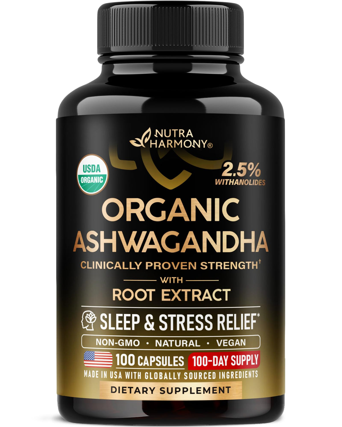 Nutraharmony Ashwagandha cápsulas: posible apoyo para el manejo del estrés diario.