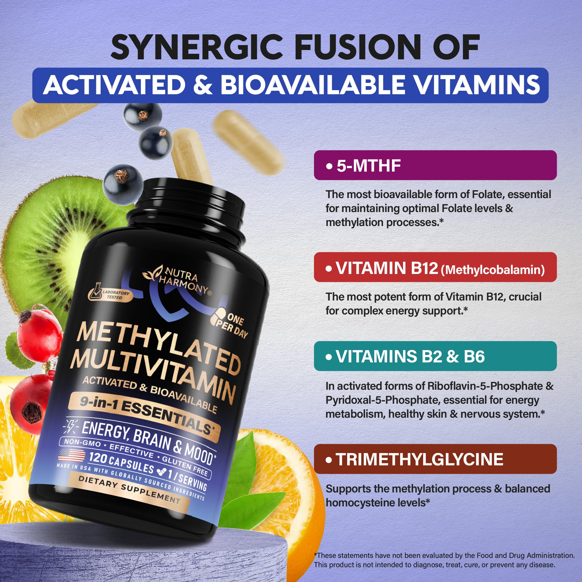 NUTRAHARMONY B12 metilcobalamina: energía diaria y nervios equilibrados