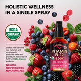 NutraHarmony B12 spray 5000mcg: absorción sublingual rápida en cada gota