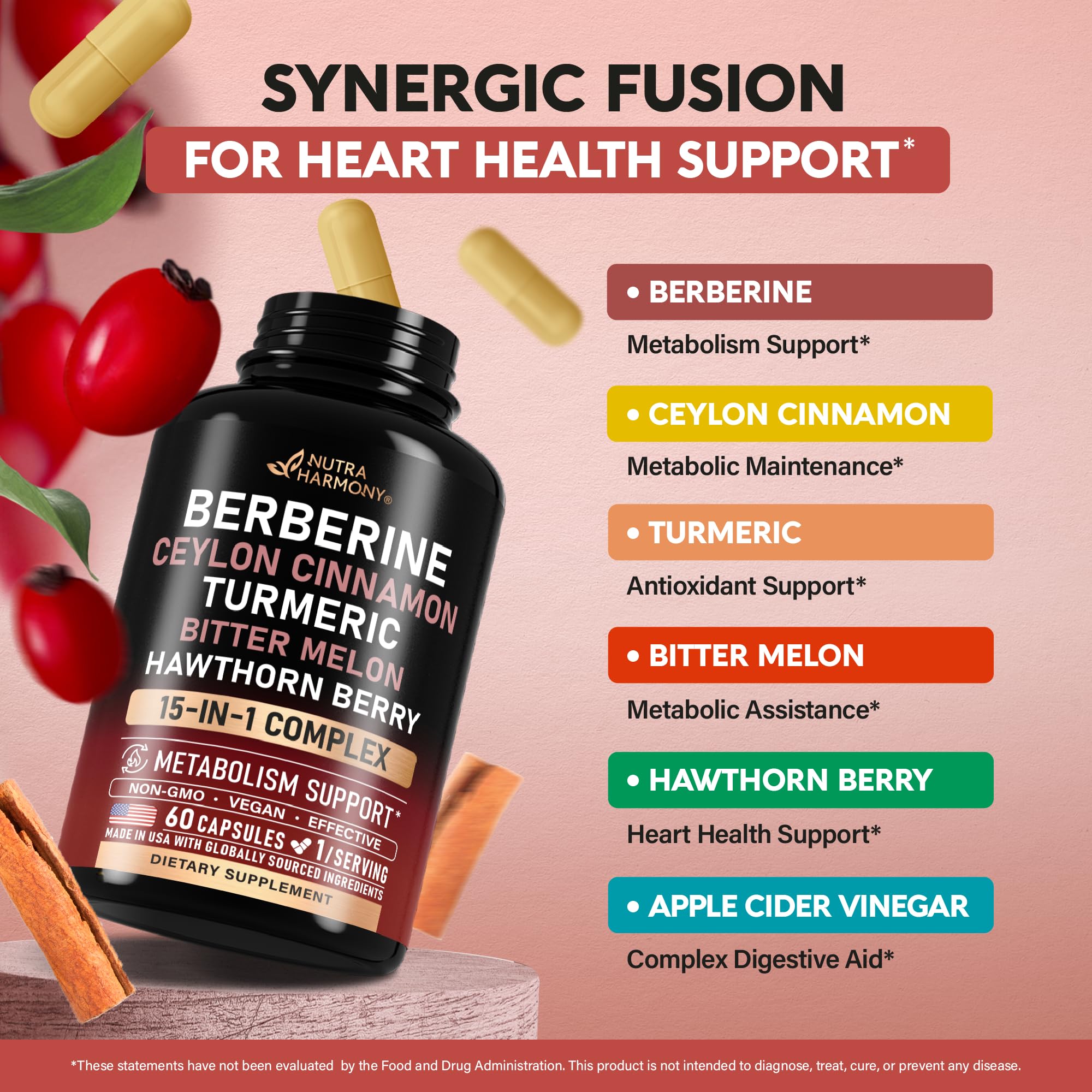 NUTRAHARMONY Berberina con Bayas de Espino, soporte para el bienestar diario.