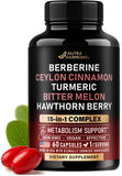 NUTRAHARMONY Berberina con Canela de Ceilán, cápsulas para apoyo metabólico diario.
