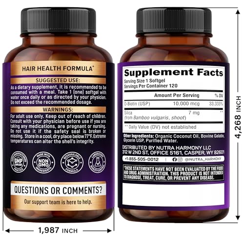 NutraHarmony Biotina 10000mcg frasco, dosis diaria de belleza.