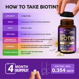 NutraHarmony Biotina para uñas resistentes y fuertes.