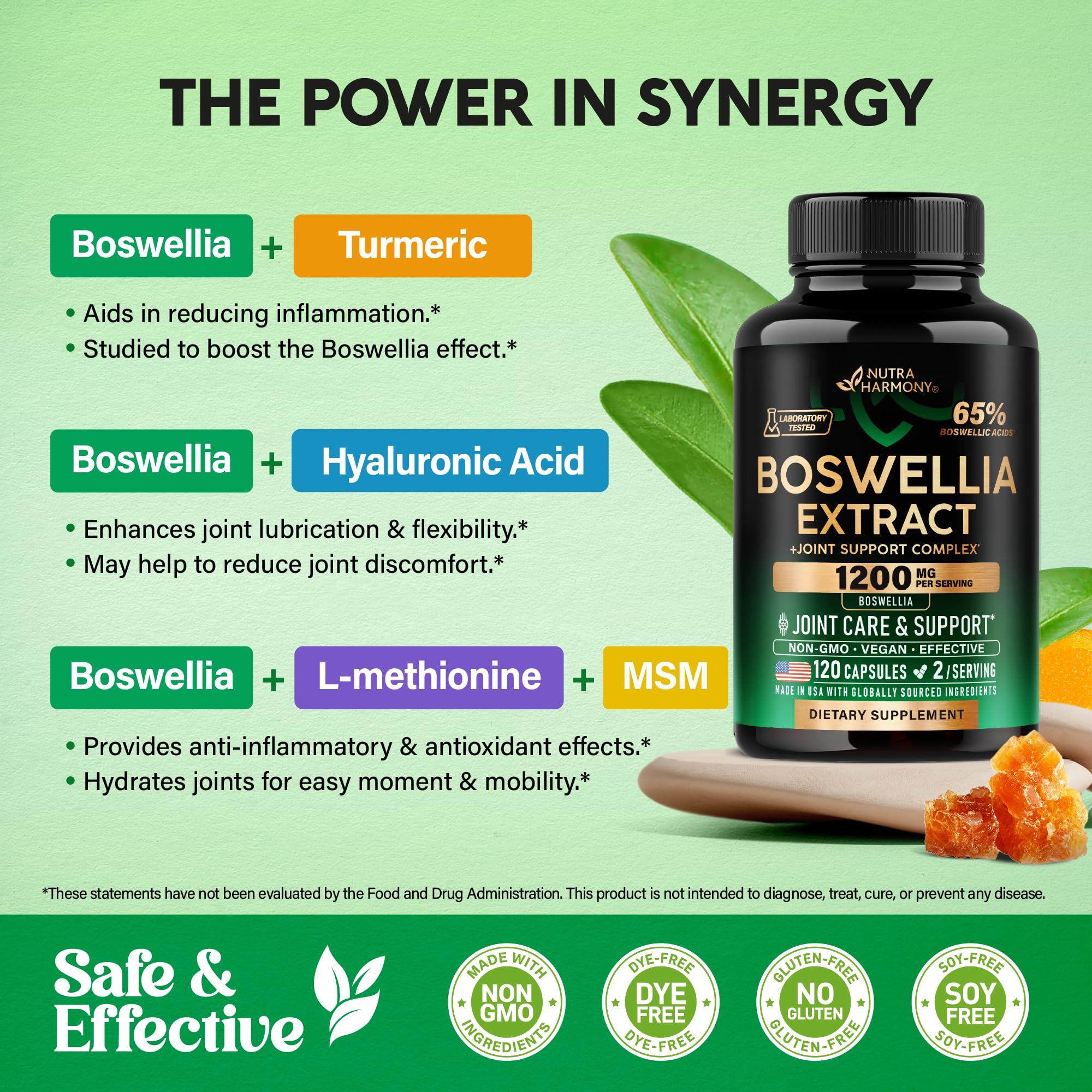 NUTRAHARMONY L-metionina en cápsulas, apoyo a la salud de tejidos.