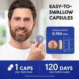 NUTRAHARMONY Cápsulas diarias de 120 unidades para conveniencia.