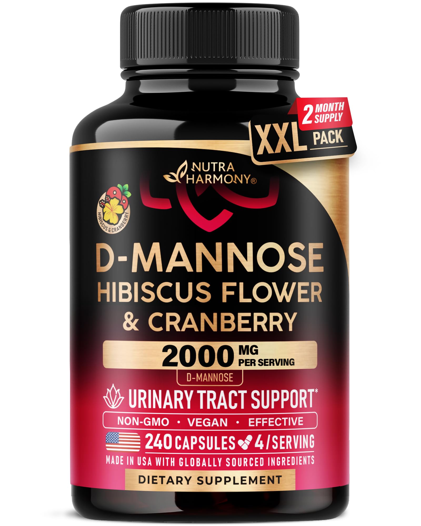 NUTRAHARMONY D-Mannosa 2000 mg cápsulas: apoyo al tracto urinario diario