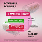 NUTRAHARMONY D-Mannose 2000mg, cápsulas veganas para bienestar diario