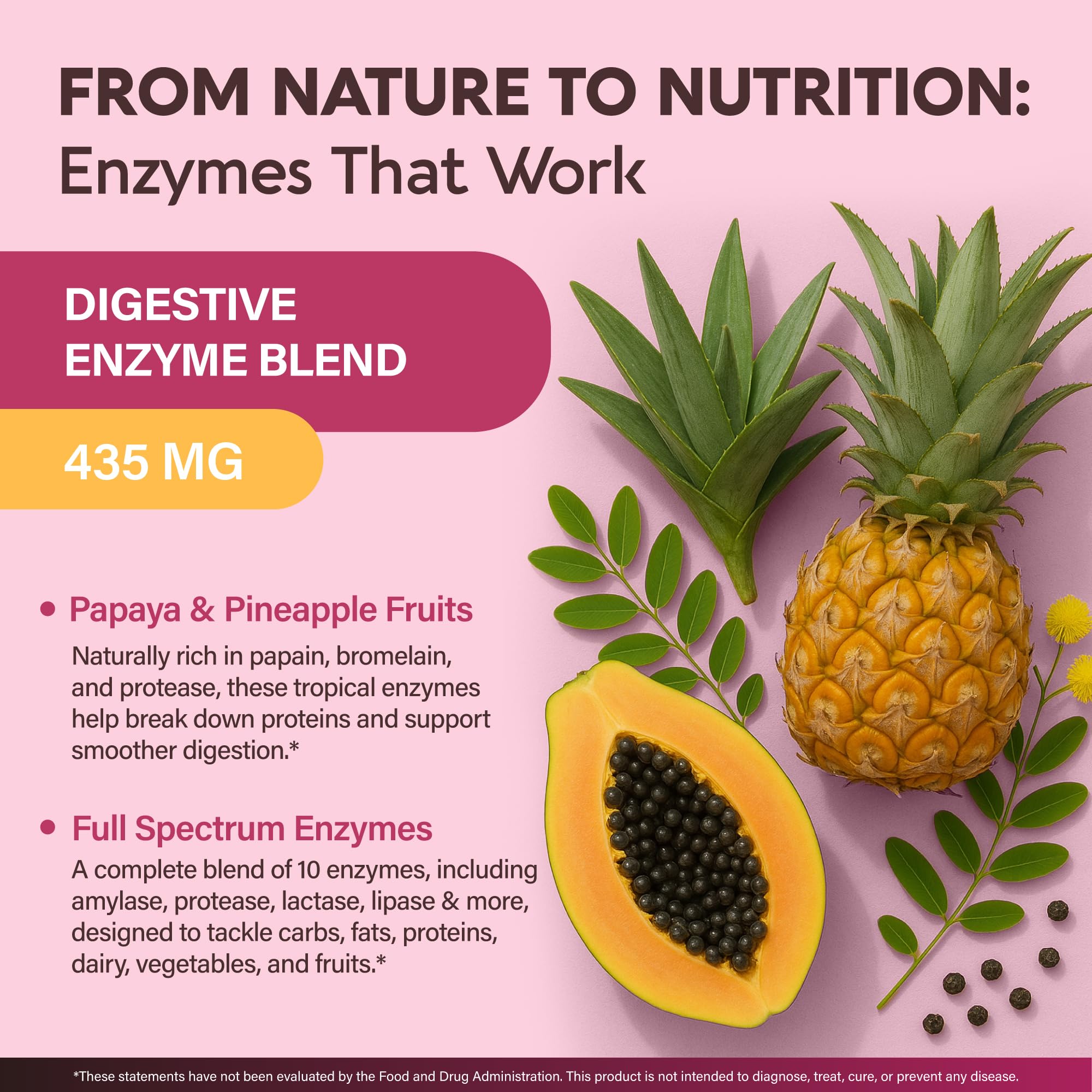 NUTRAHARMONY Enzimas para carbohidratos, proteínas y grasas, con acción multienzimática.