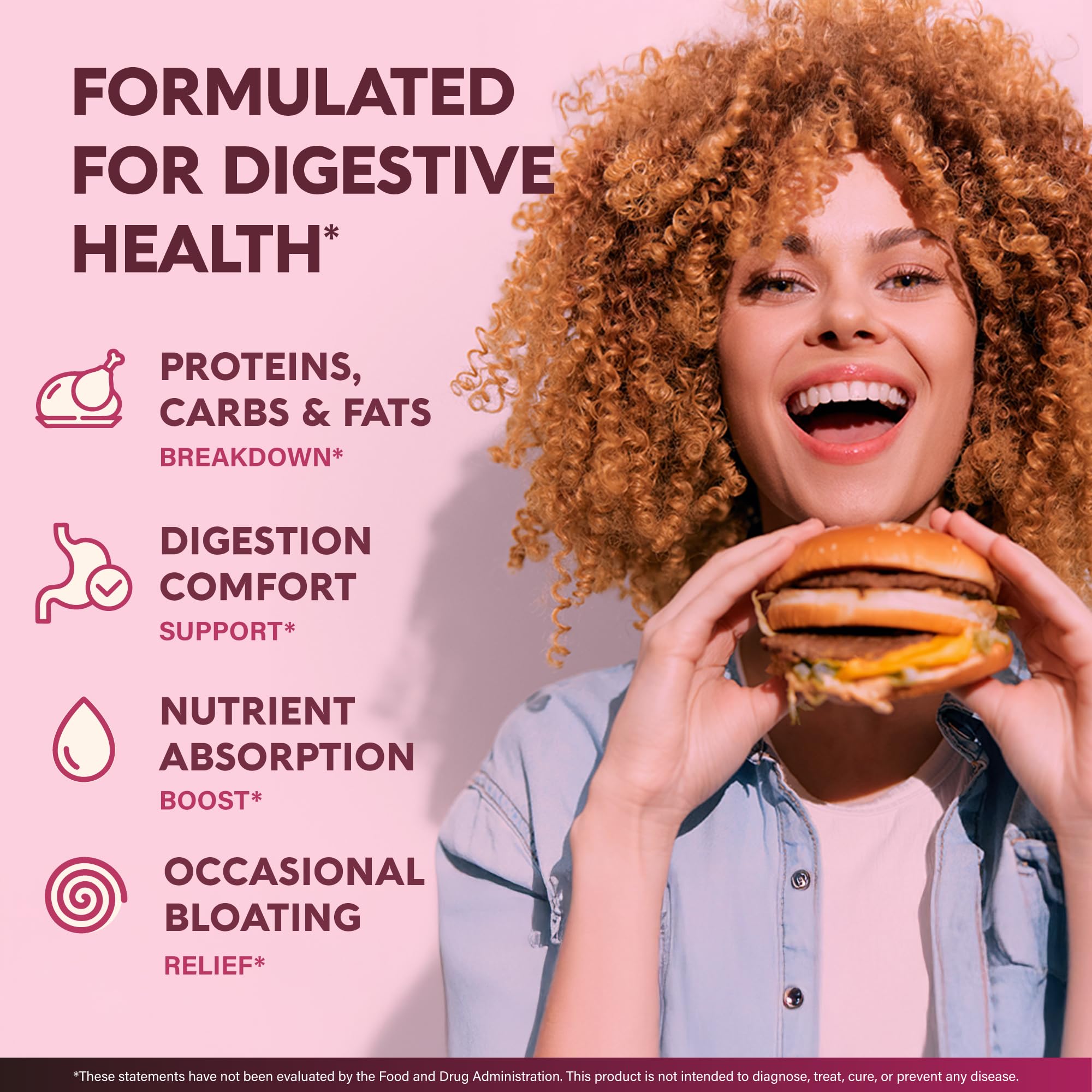 NUTRAHARMONY Enzimas Digestivas con papaya y bromelina para descomponer proteínas.