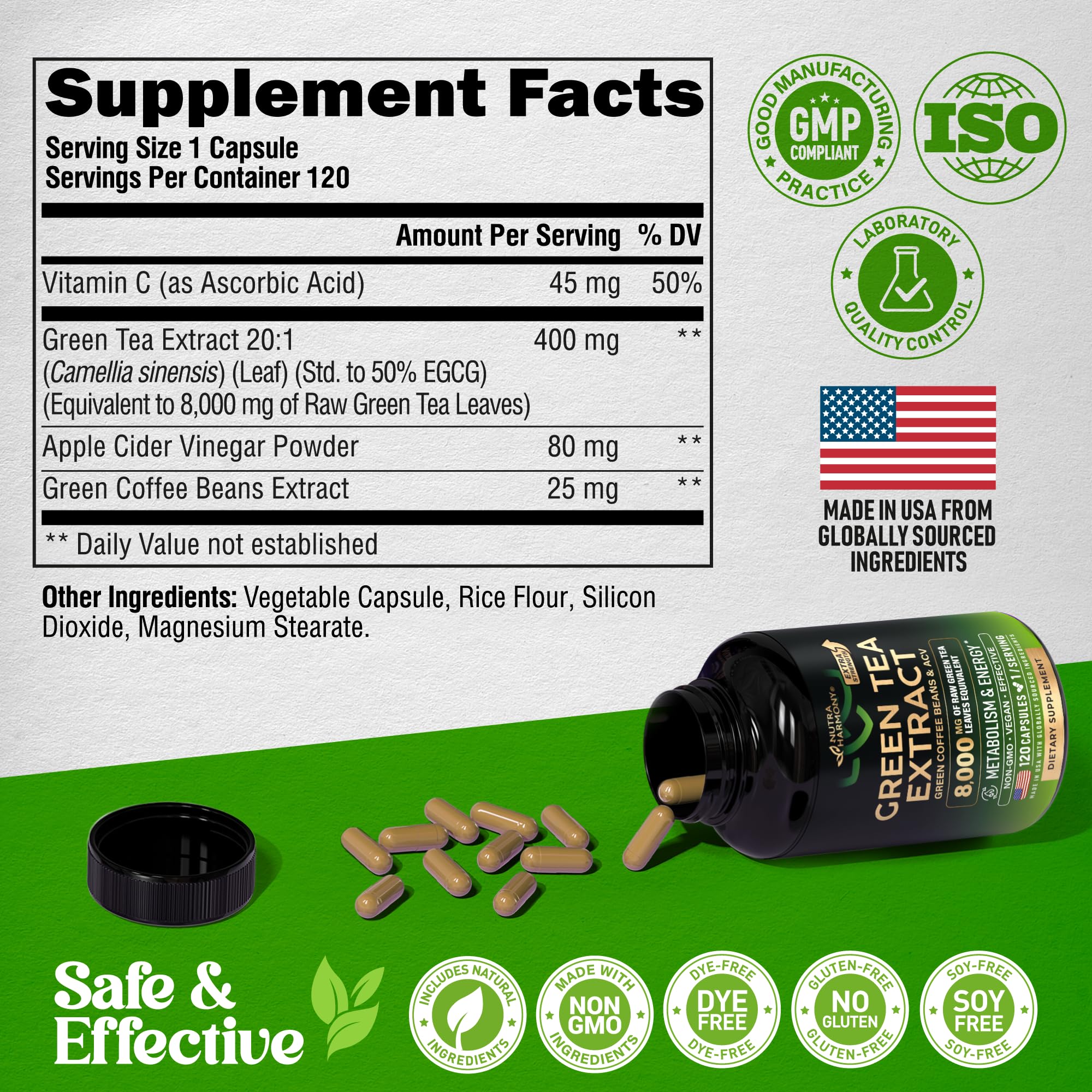 NUTRAHARMONY etiqueta con normas de calidad y procedencia global