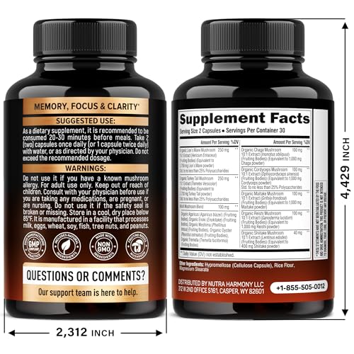 NutraHarmony melena de león: apoyo potencial a memoria y enfoque