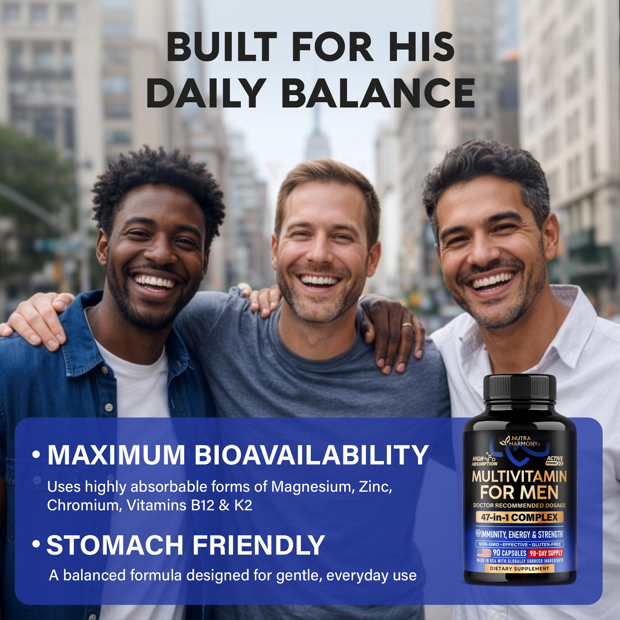 NUTRAHARMONY tolerancia estomacal suave para uso diario.