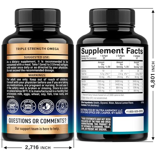 NutraHarmony Omega-3 dosis flexible: ajusta tu ingesta con 1 a 3 cápsulas.