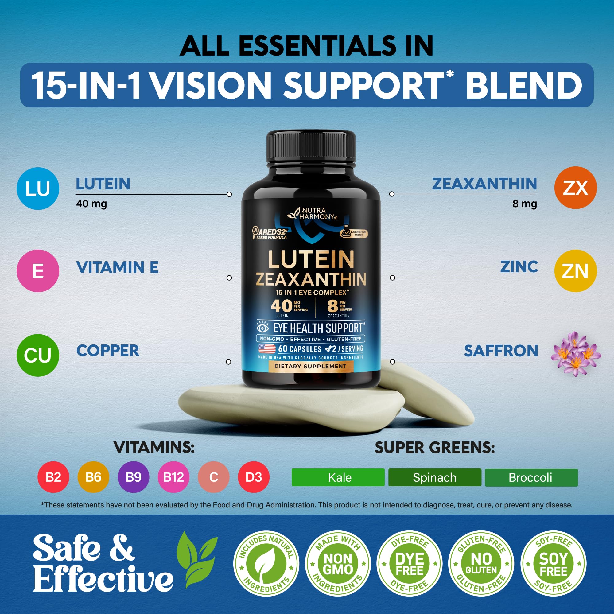 NutraHarmony: producto producido en Estados Unidos con controles de calidad.