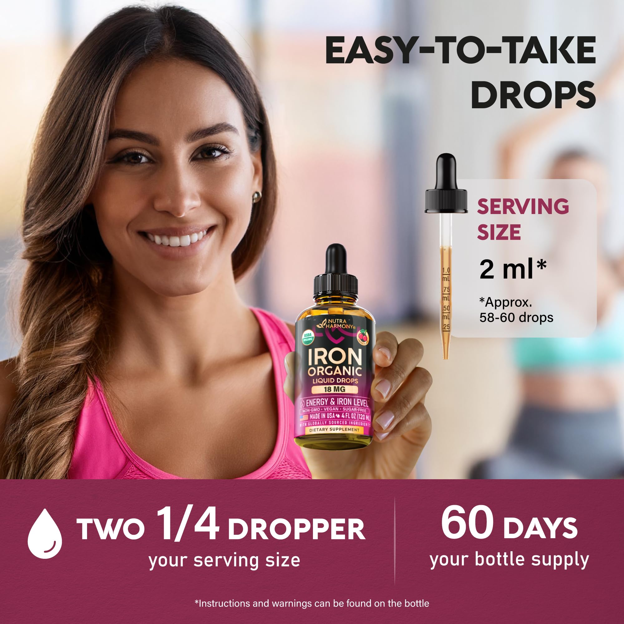 Sabor cereza de NutraHarmony sin azúcar para beber.