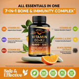 NUTRAHARMONY Vitamina D3+K2, etiqueta de la botella, información clara y útil.