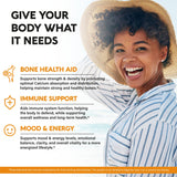 NUTRAHARMONY Vitamina D3 K2 etiqueta del producto con uso recomendado