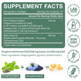 NutraJoy cápsulas de Orégano con semilla negra, apoyo antioxidante diario.