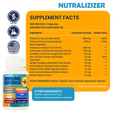 NUTRALIZIZER ingredientes clave como zinc y vitamina C para el soporte diario.