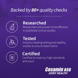 Cosamin ASU, certificado de calidad, seguridad y pureza respaldadas.