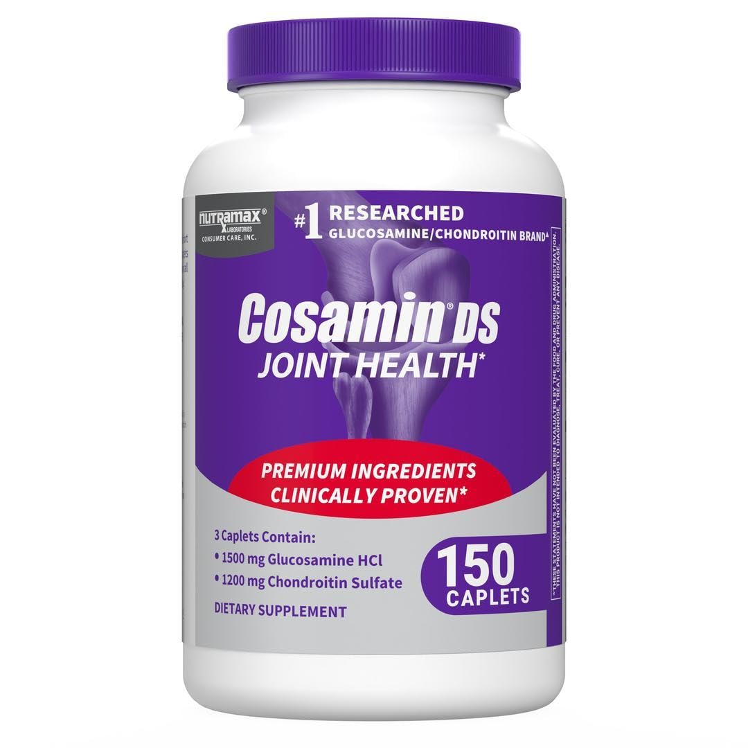 Cosamin DS de Nutramax, empaque frontal, apoyo potencial a la movilidad diaria.