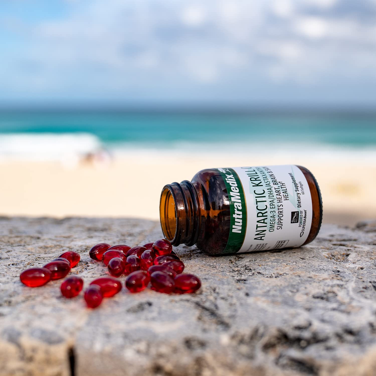 NutraMedix Krill Antártico, empaque práctico para dosis diarias